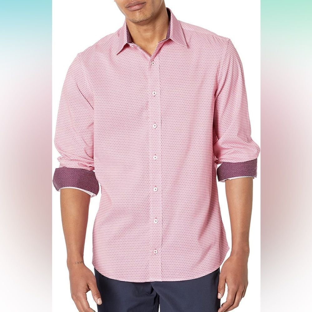 Nick Graham Men's Lucky Clover Medallion Traveler Shirt Size XL